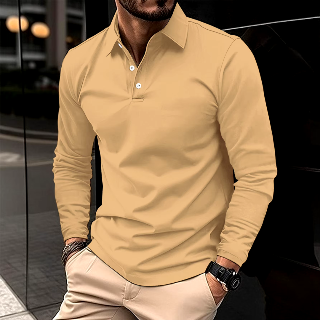 Polo Heren Lange Mouwen – Elegante Comfortabele Polo voor Moderne Stijl