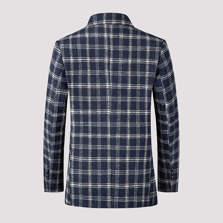 Blazer heren – Warme geruite blazer met reverskraag voor casual en zakelijke looks