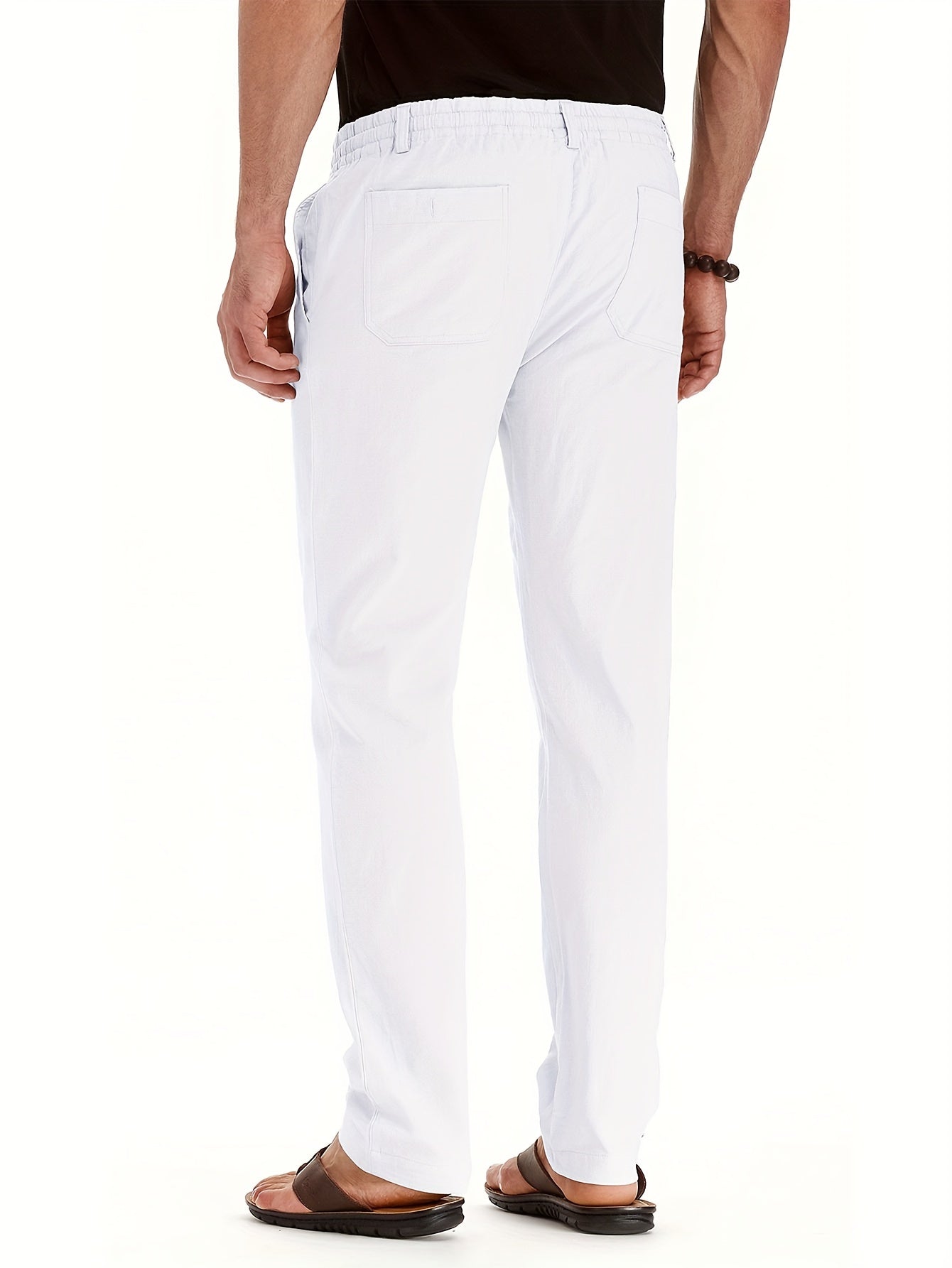 Heren broek met trekkoord – Comfortabele casual broek voor heren, katoen, slim fit