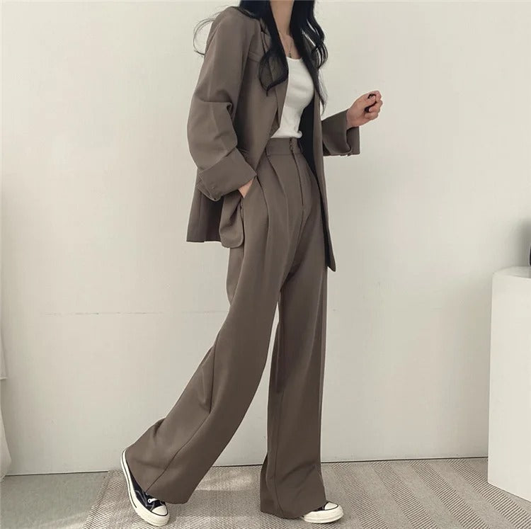 Blazer Dames – Elegante Rechte Broek voor Kantoor en Feestelijke Gelegenheden
