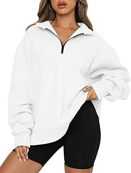 Casual Dames Trui - Zip-up Trui van Ademend Katoen voor Elke Gelegenheid