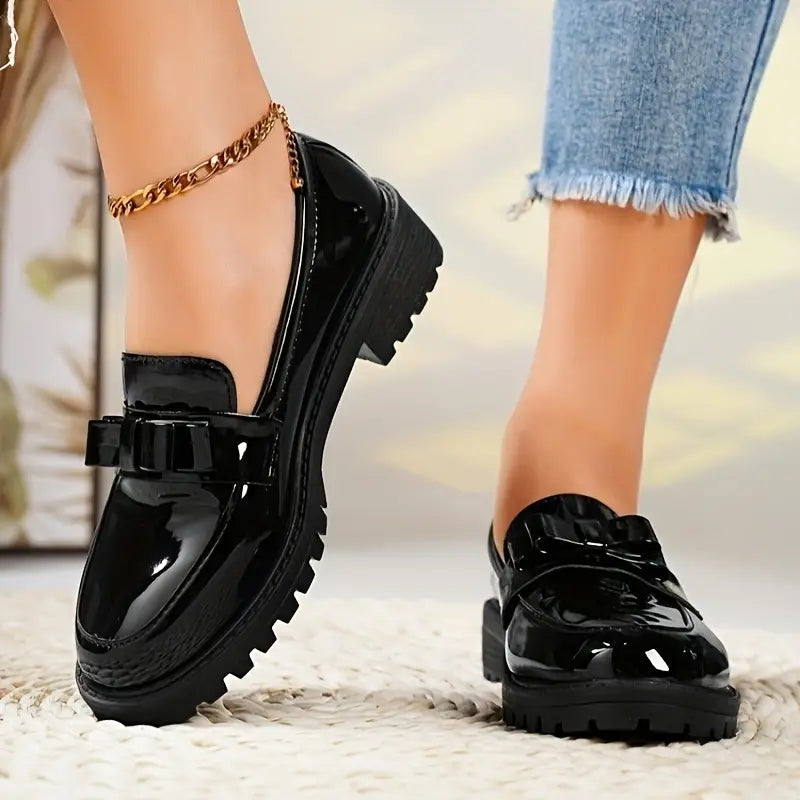 Loafers Dames – Dikke Zool Comfortabele Schoenen voor Casual en Feestelijk Gebruik