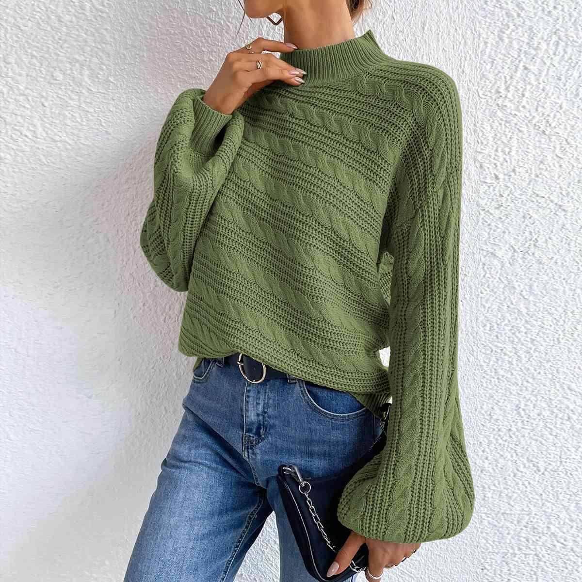 Coltrui dames – Elegante trui met kabelpatroon voor herfst en winter