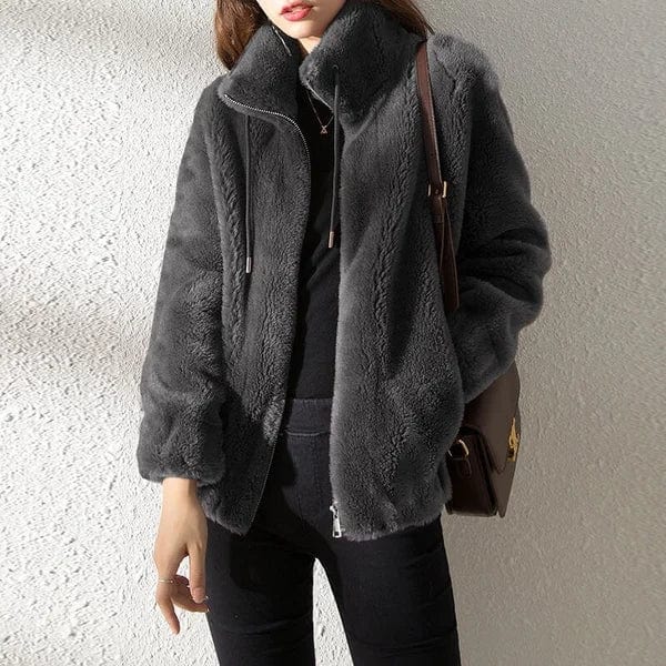 Damesjack met hoge kraag – Trendy ritssluiting en warm materiaal voor casual stijl