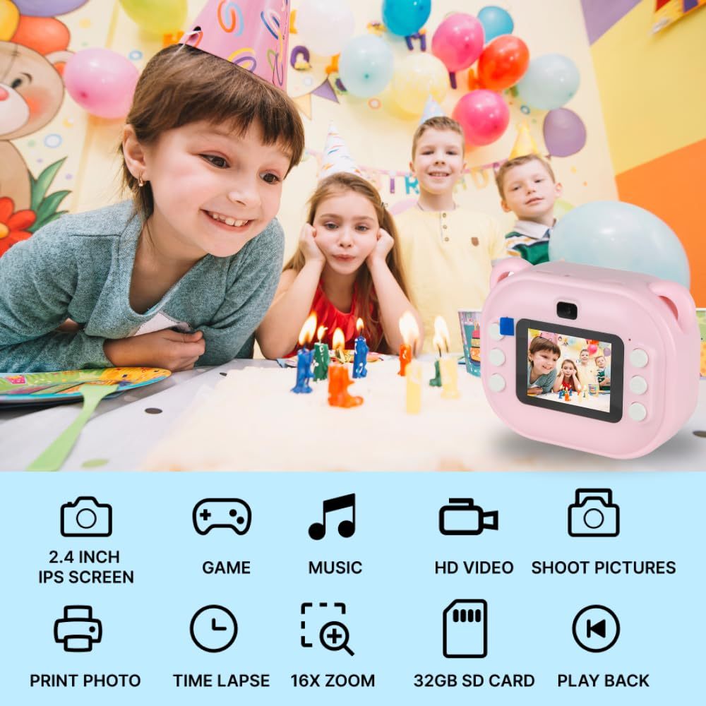 Instantcamera met Printer Draagbare Inktloze Fotoprinter Compact