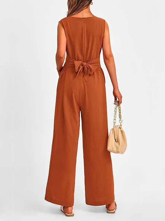 Dames Jumpsuit Terracotta – Elegante jumpsuit voor dames in terracotta kleur, casual en stijlvol