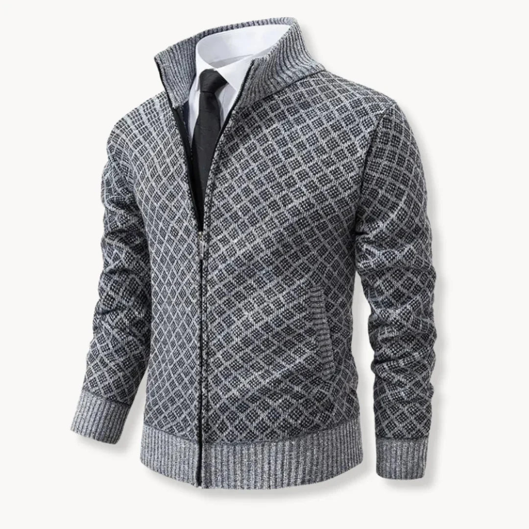 Gebreide trui heren met rits – Klassieke warme trui voor casual en formele stijl