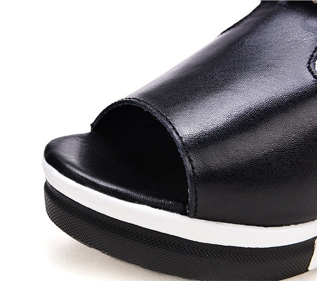 Hakken Sandalen Dames - Open Ontwerp - Gladde Synthetische Casual Schoenen