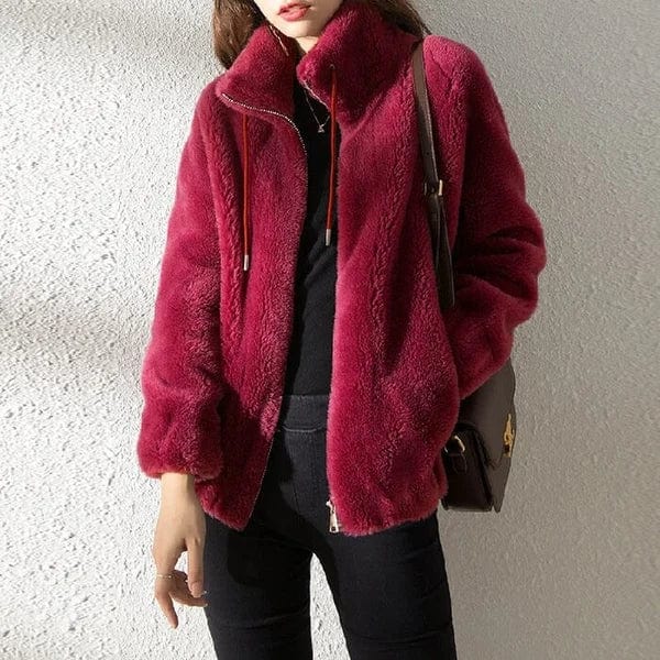 Damesjack met hoge kraag – Trendy ritssluiting en warm materiaal voor casual stijl
