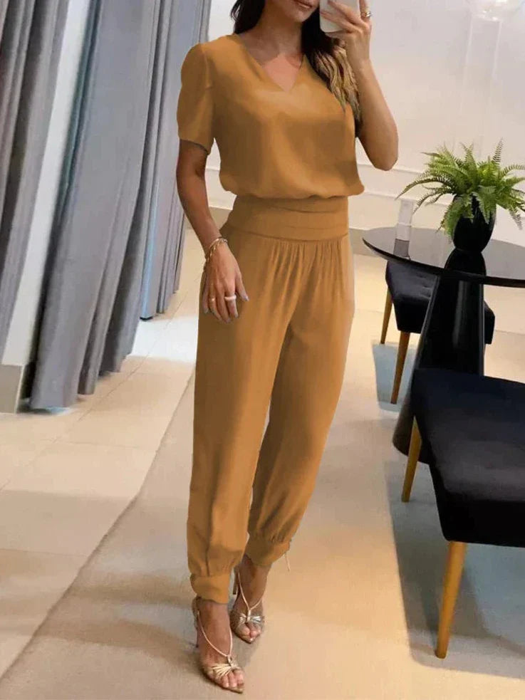 Dames blouse en broek set – Elegante outfit voor casual en feestelijke gelegenheden