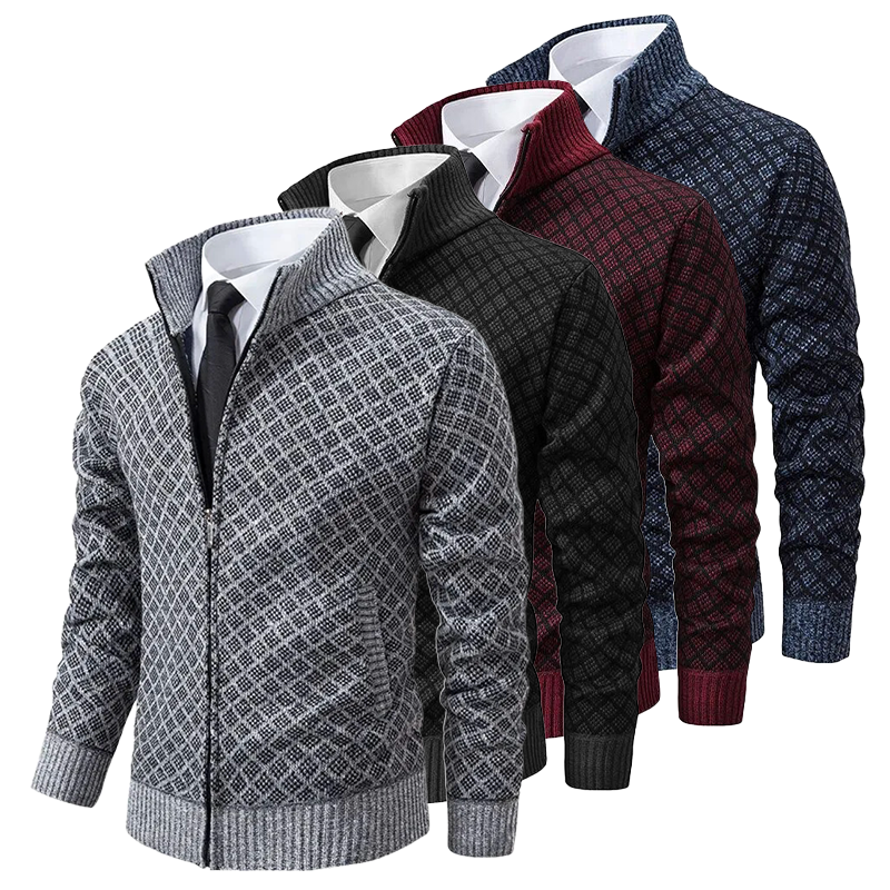 Heren Trui Col – Warme gebreide trui met col voor casual en formele stijl