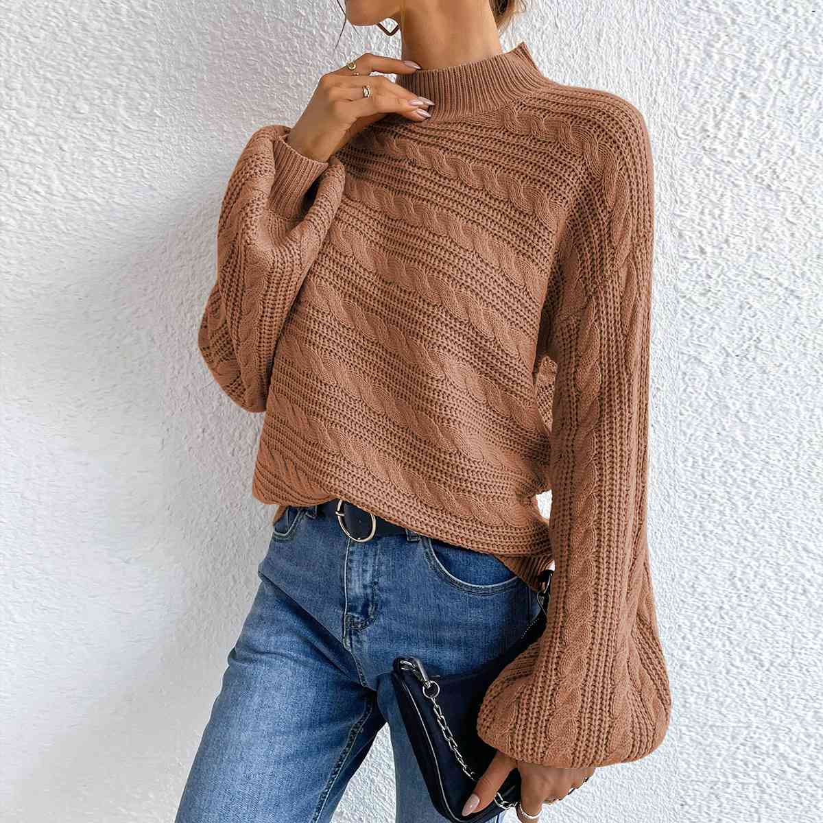 Coltrui dames – Elegante trui met kabelpatroon voor herfst en winter