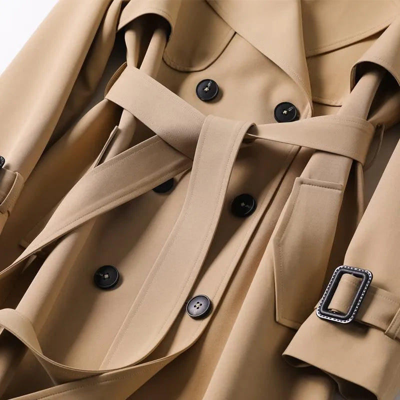 Trenchcoat Dames – Elegante lange jas van hoogwaardige stof voor elke gelegenheid