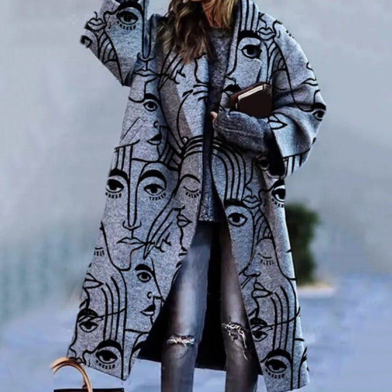 Stijlvolle lange jas dames – Elegante trenchcoat met ceintuur en zakken