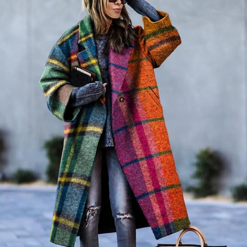 Stijlvolle lange jas dames – Elegante trenchcoat met ceintuur en zakken