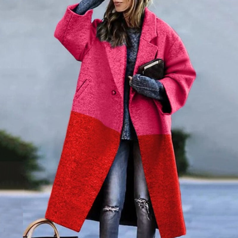 Stijlvolle lange jas dames – Elegante trenchcoat met ceintuur en zakken