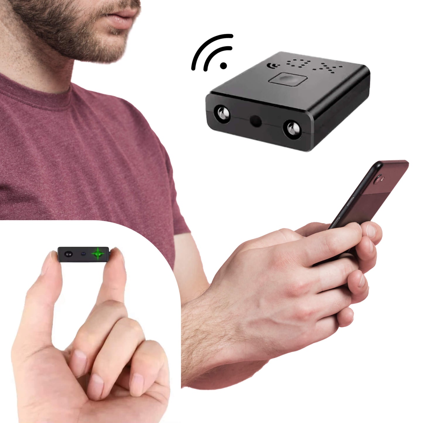 Mini Beveiligingscamera WiFi Nachtzicht 1080p