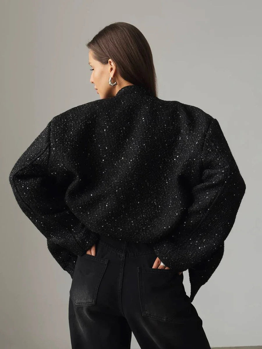 Glitterjack voor dames – Glanzende damesjas met trendy design voor feesten