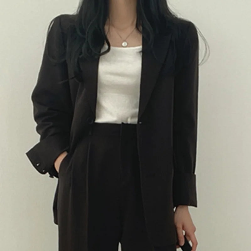 Blazer Dames – Elegante Rechte Broek voor Kantoor en Feestelijke Gelegenheden