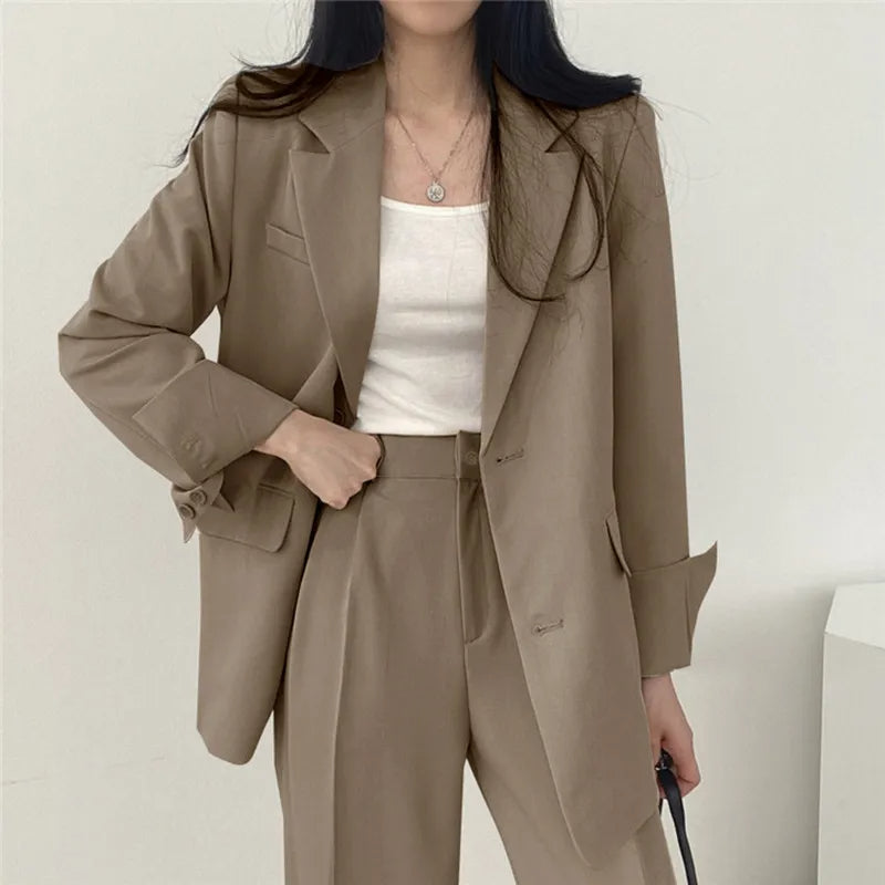 Blazer Dames – Elegante Rechte Broek voor Kantoor en Feestelijke Gelegenheden