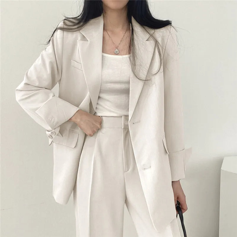 Blazer Dames – Elegante Rechte Broek voor Kantoor en Feestelijke Gelegenheden