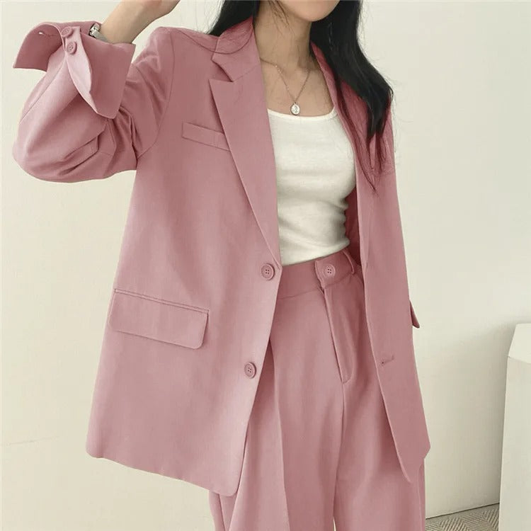 Blazer Dames – Elegante Rechte Broek voor Kantoor en Feestelijke Gelegenheden