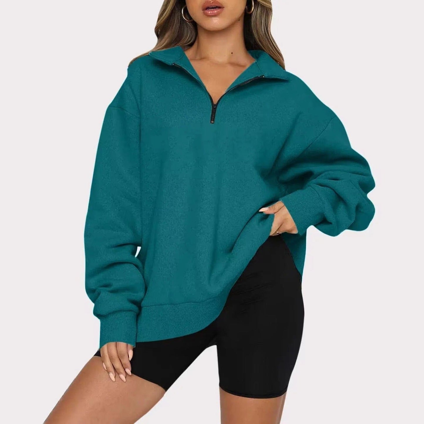 Casual Dames Trui - Zip-up Trui van Ademend Katoen voor Elke Gelegenheid