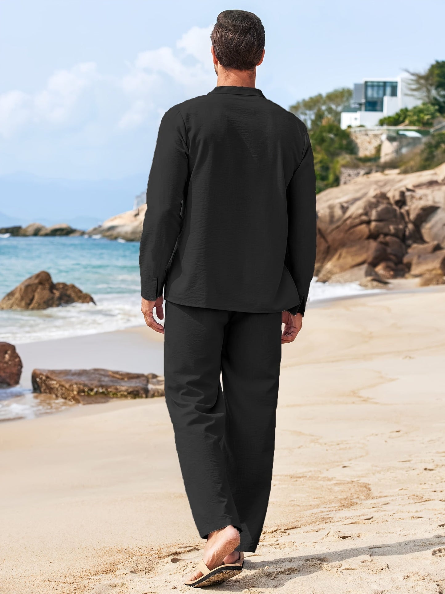 Heren langarmhemd en broekset – Stijlvolle outfit voor casual en formele gelegenheden