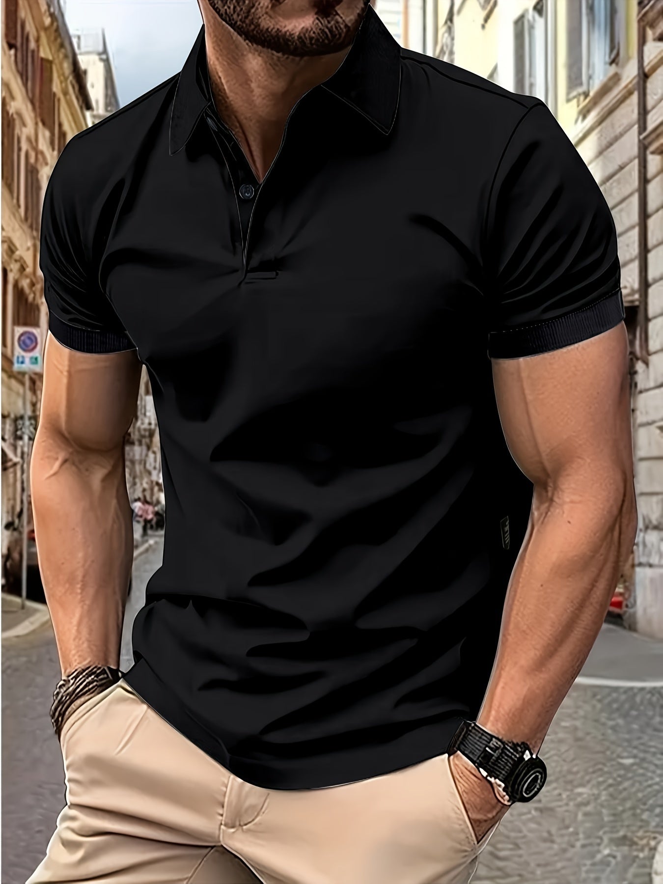 Korte Mouwen Polo Hemd Heren – Stijlvolle Polo voor Casual en Sportief Gebruik