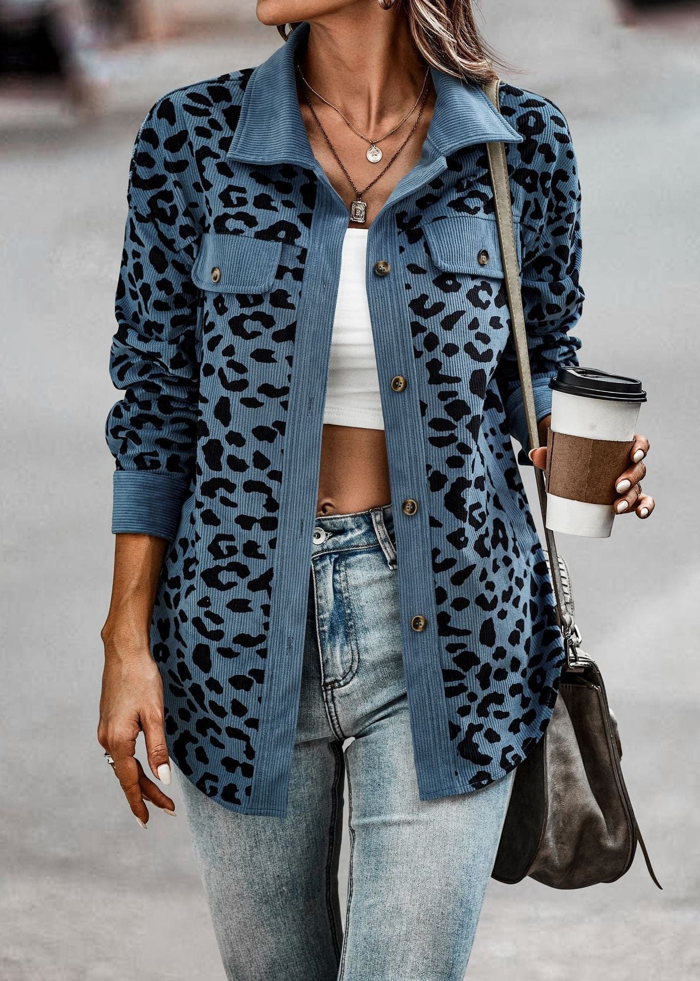 Dames Leopardenjacke – Trendy Damesjas met Luipaardprint voor Casual en Feest