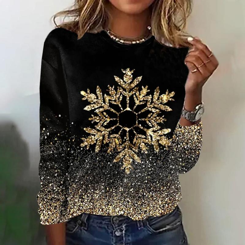 Langarmige dames top – Glanzend en elegant shirt voor feestelijke gelegenheden