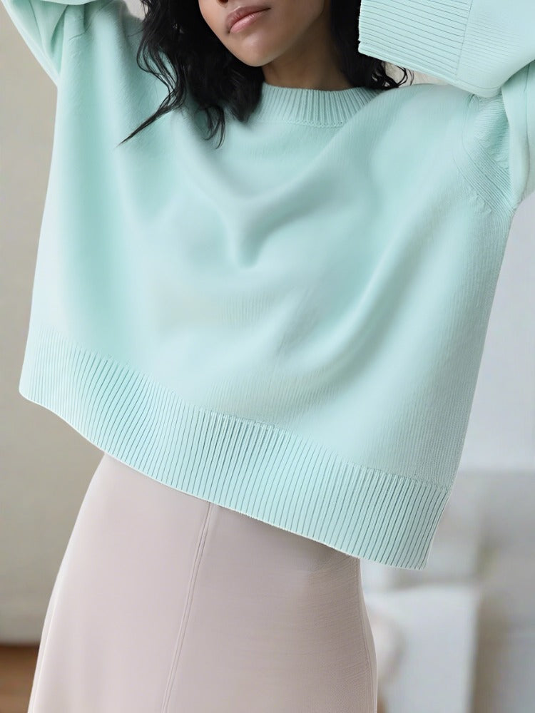 Dames-Trui – Comfortabele gebreide trui met lange mouwen en trendy design