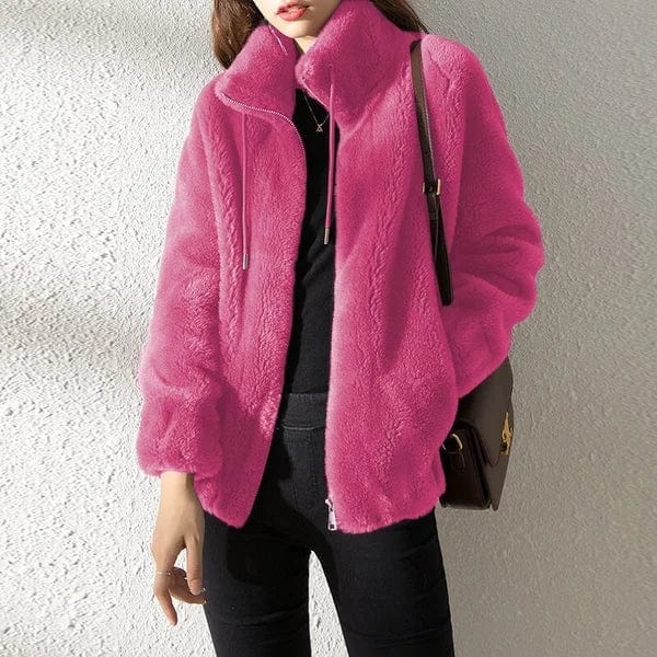 Damesjack met hoge kraag – Trendy ritssluiting en warm materiaal voor casual stijl