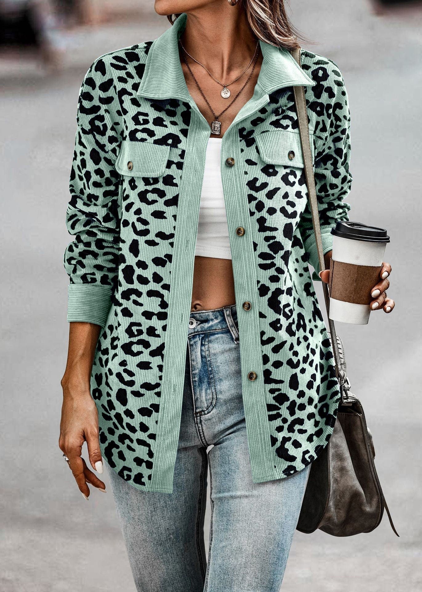 Dames Leopardenjacke – Trendy Damesjas met Luipaardprint voor Casual en Feest