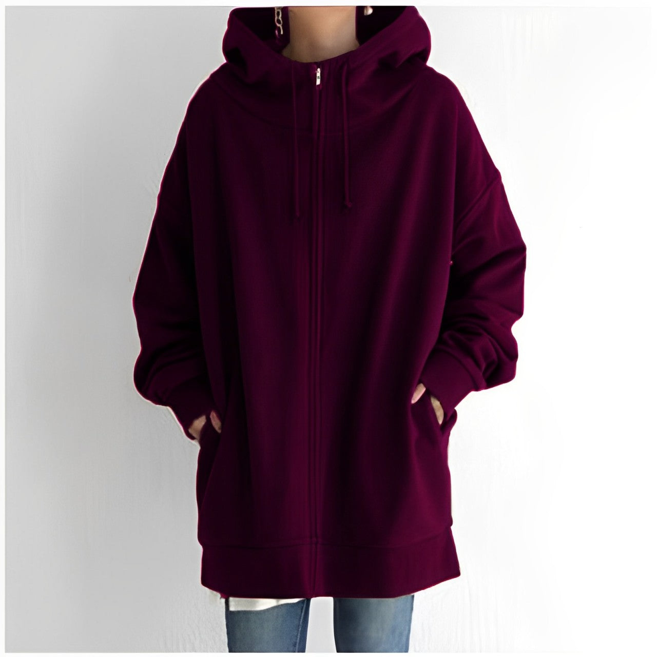 Kapuzenjacke Dames – Lange en comfortabele hoodie voor casual stijl