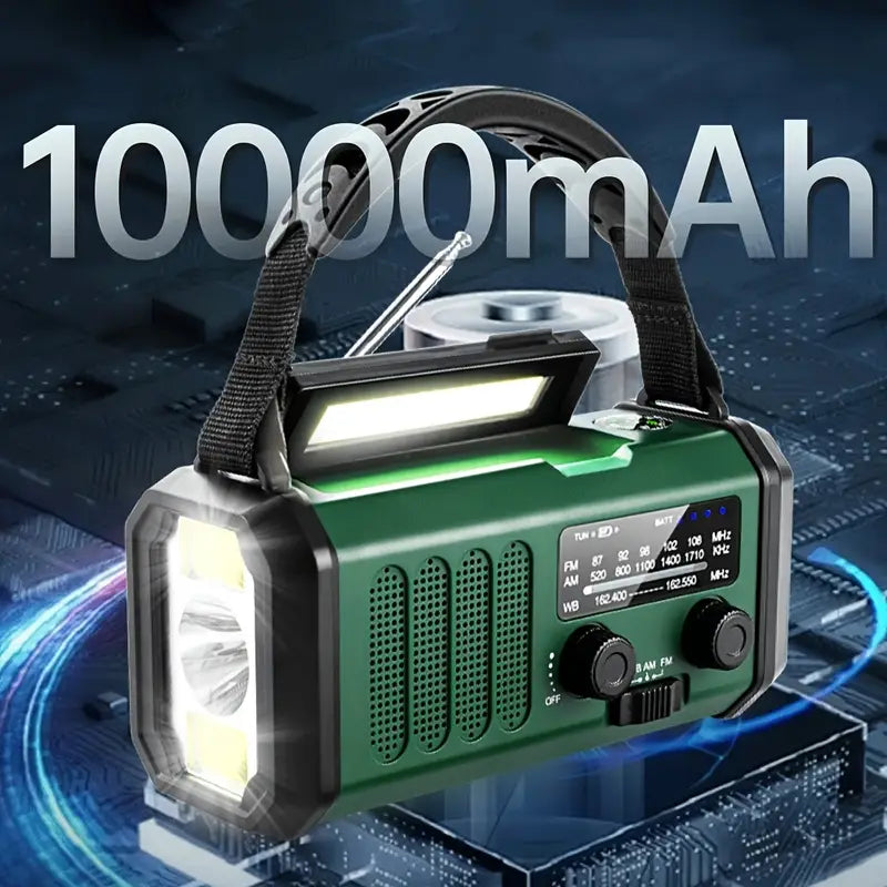 Zonne-energie Noodradio Powerbank Radio LED Lamp Buiten