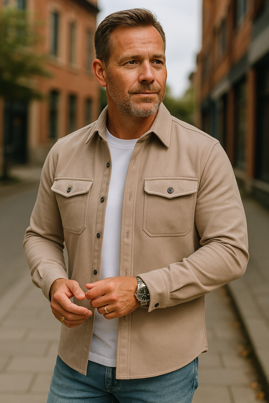 Herenoverhemd Modern Stijlvol – Katoenen Slim Fit Overhemd voor Casual en Formeel Gebruik