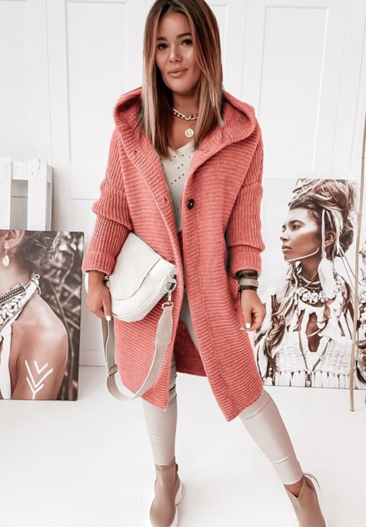 Dames Trui met Dubbele Knoopsluiting – Elegante Gebreide Trui voor Herfst en Winter