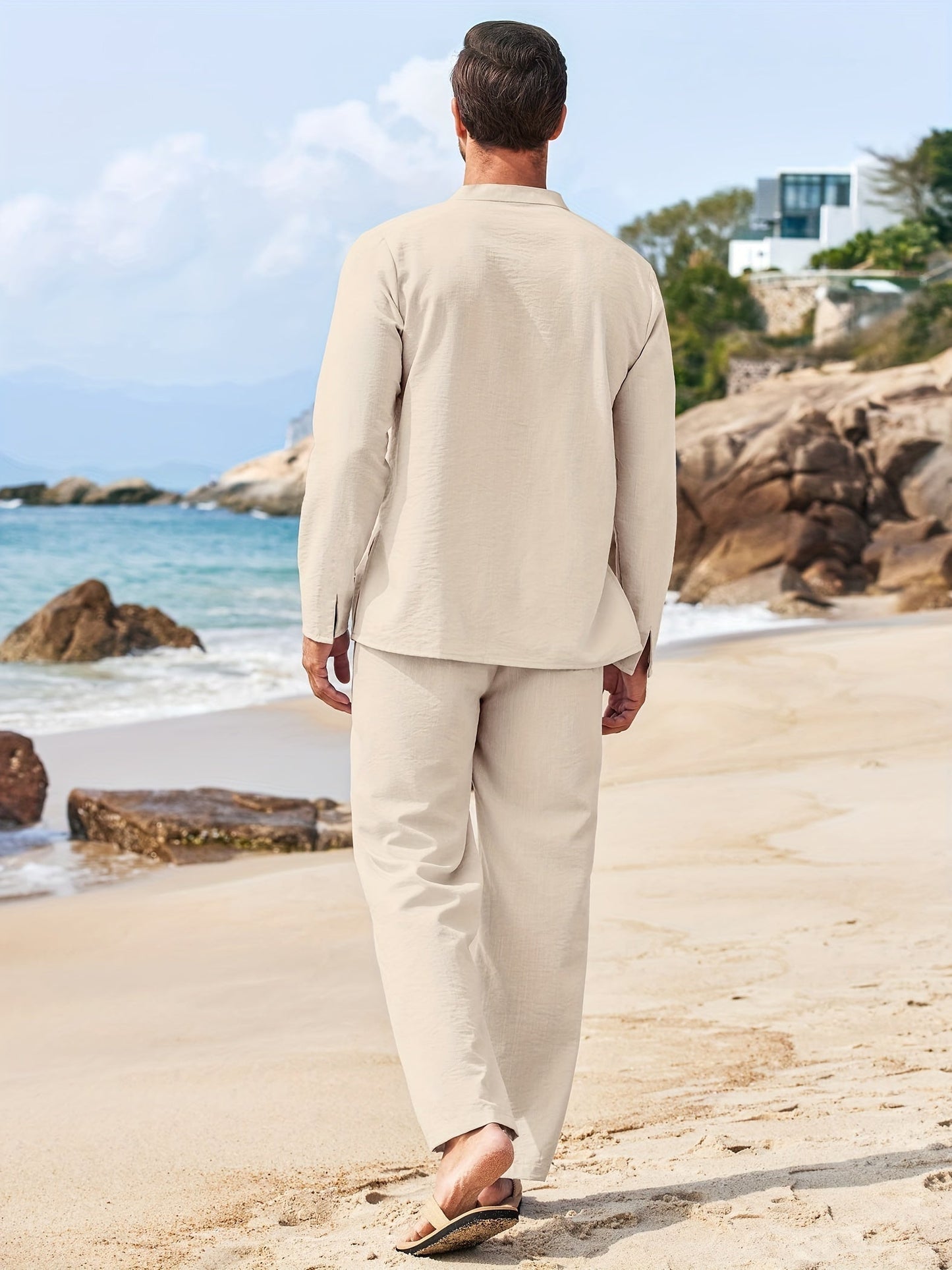 Heren langarmhemd en broekset – Stijlvolle outfit voor casual en formele gelegenheden
