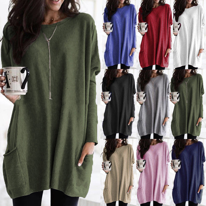 Pullover dames – Comfortabele trui met zakken en trendy ontwerp