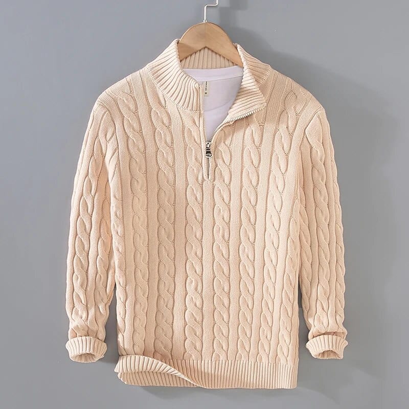 Heren Trui met Rits – Comfortabele en Stijlvolle Trui voor Herfst en Winter