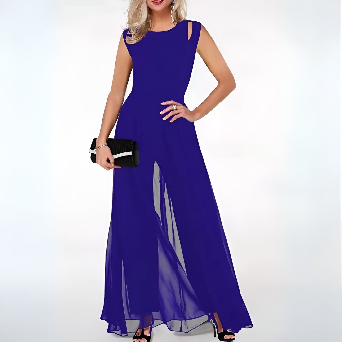 Mouwloze Jumpsuit Dames – Elegante jumpsuit zonder mouwen voor zomerfeest
