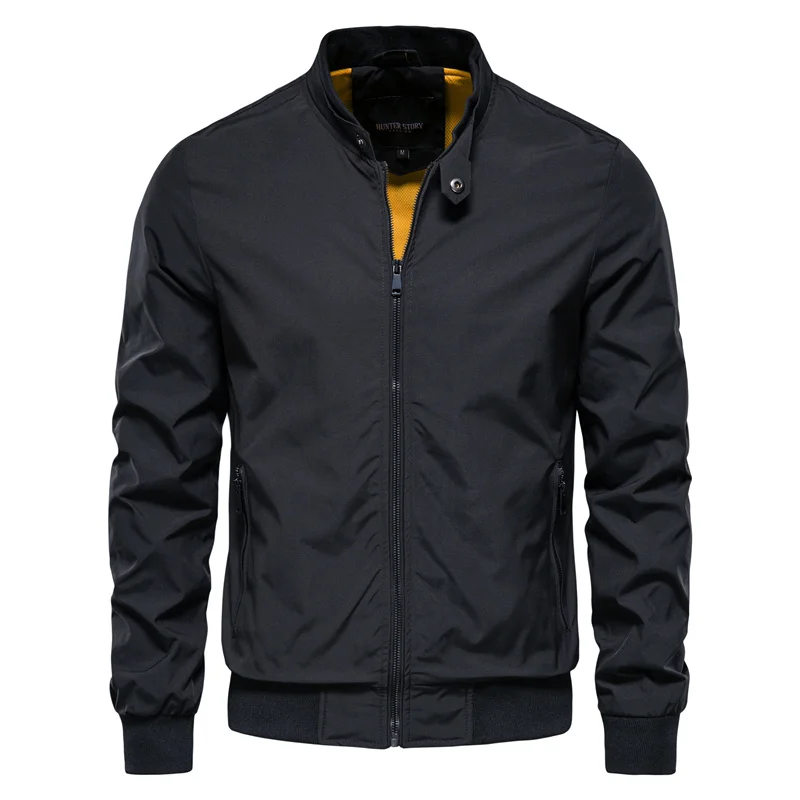 Herenjack met Staande Kraag – Stijlvolle Mid-Season Jas voor Herfst en Winter