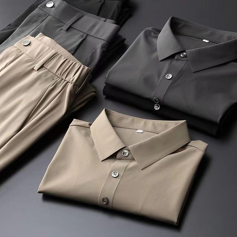 Poloshirt Heren – Hoge Taille Broek voor Casual en Sportieve Stijl