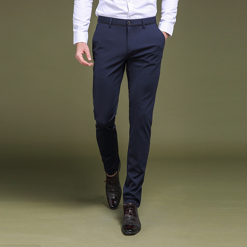 Elastische Pakbroek Heren – Hoge Taille, Comfortabele en Stijlvolle Broek voor Casual en Formele Gelegenheden