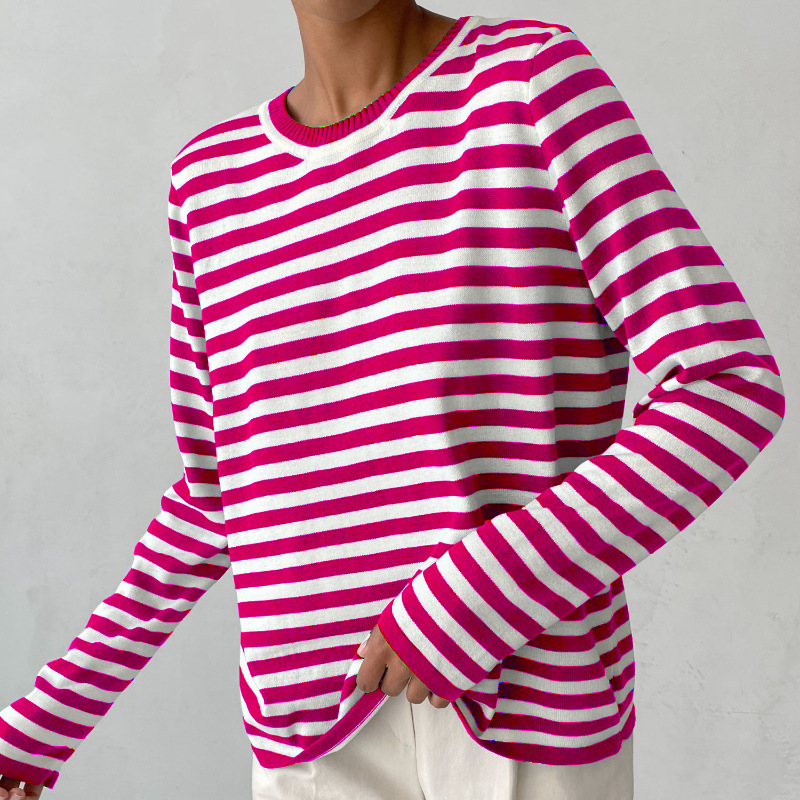 Gestreept dames top – Langarmige blouse met trendy strepen voor casual stijl