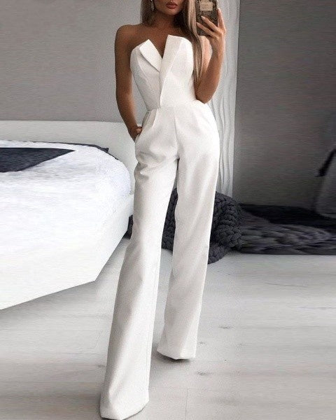 Mouwloze Jumpsuit Dames – Elegante jumpsuit zonder mouwen voor zomer en feest