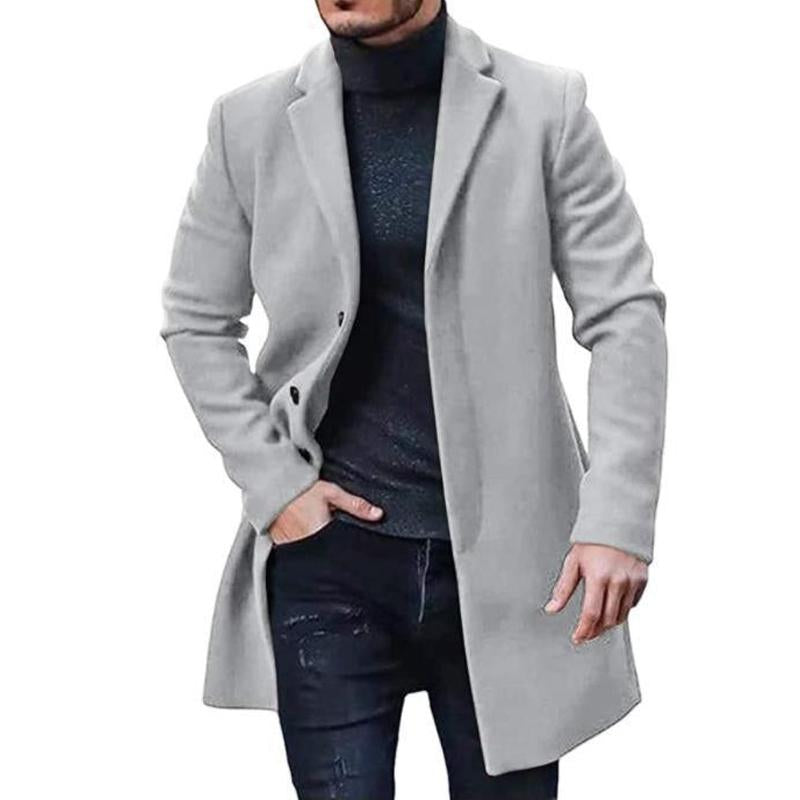 Mantel voor Heren – Elegante Kraag en Stijlvolle Pasvorm voor Speciale Gelegenheden