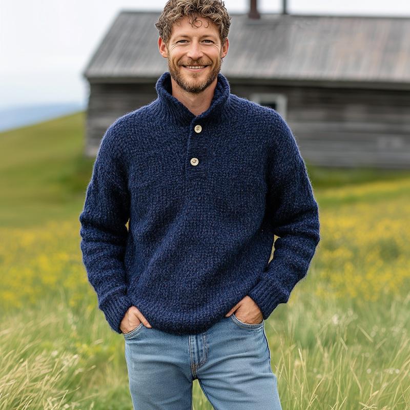 Heren Trui – Comfortabele trui met staande kraag, warme en stijlvolle sweater