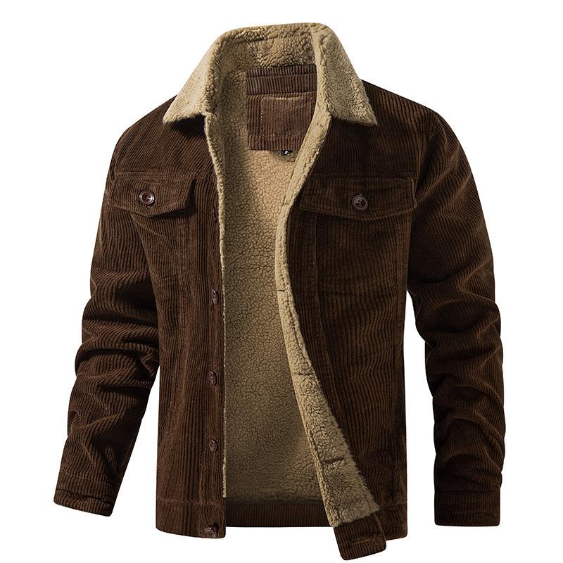 Herenjack met pluche kraag – Warm en stijlvol jack met borstzakken voor heren